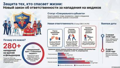 Закон «О внесении дополнений в Уголовный кодекс РК и Уголовно-процессуальный кодекс РК», подписанный главой государства 3 января 2026 года, устанавливает ответственность за нападение на медработников.